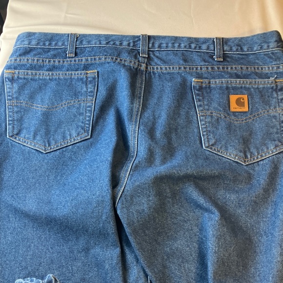 Carhartt B18-DST Men’s Jeans 42x34 Traditional Fit Straight Leg Blue Denim - Picture 7 of 11